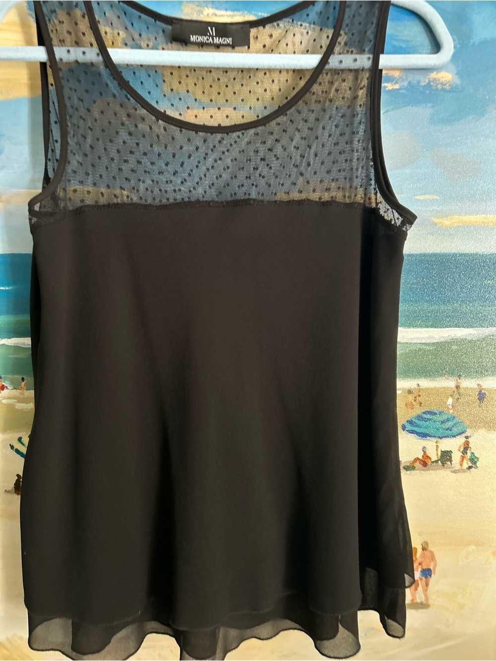 Euro Italian 2 Piece SET black Lace Sheer Beautiful - Picture 2 of 8
